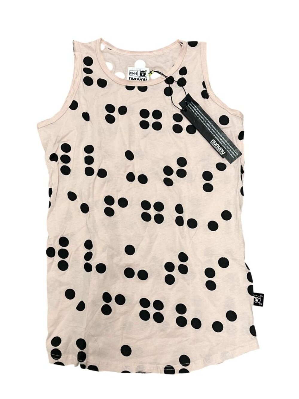 nununu Braille Tank Top in Powder Pink - Long